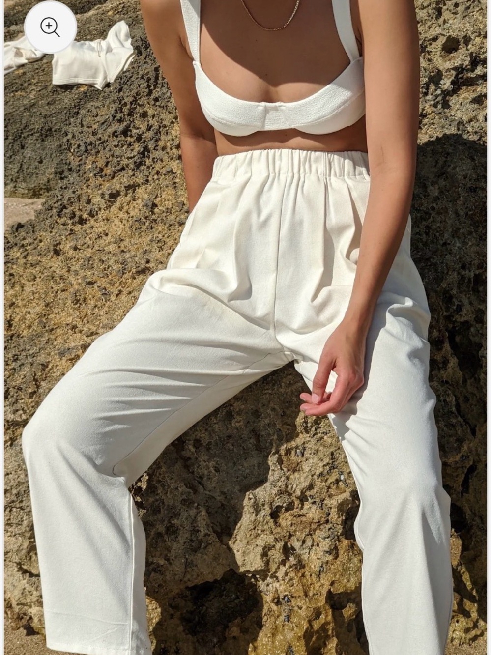 NWT Na Nin Lena Silk Canvas Pants in Cream Size XS - Picture 2 of 6